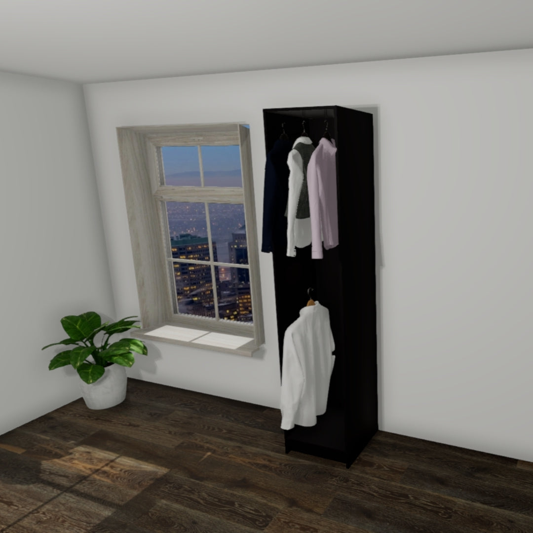 Modular 1 Wardrobe - Two Hang Rails